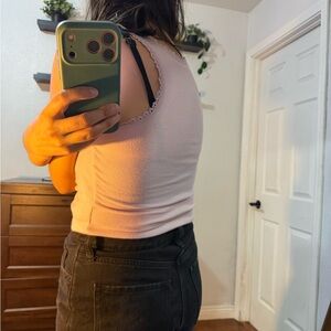 Aeropostale Light Pink Ribbed Tank Top
